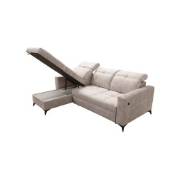 Luxus-Ecksofa Zeni mit Schlaffunktion im Samtstoff, Wave 1 | Ihr Ort des Komforts Luxus-Ecksofa Zeni mit Schlaffunktion im Samtstoff, Wave 1 | Ihr Ort des Komforts