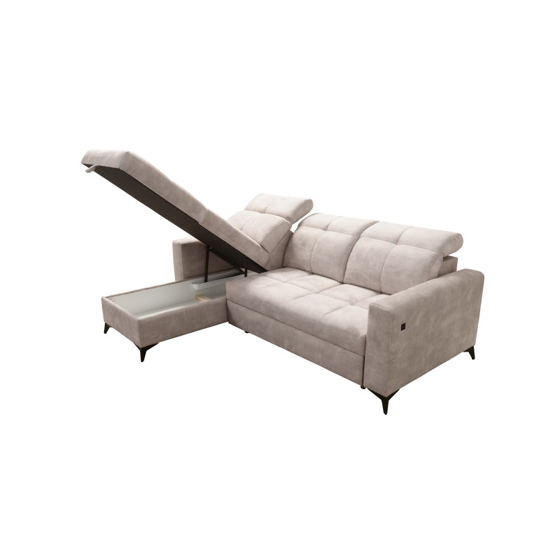 Luxus-Ecksofa Zeni mit Schlaffunktion im Samtstoff, Wave 1 | Ihr Ort des Komforts Luxus-Ecksofa Zeni mit Schlaffunktion im Samtstoff, Wave 1 | Ihr Ort des Komforts