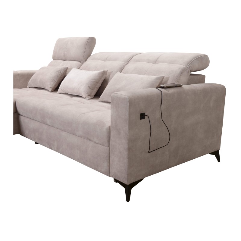 Luxus-Ecksofa Zeni mit Schlaffunktion im Samtstoff, Wave 1 | Ihr Ort des Komforts Luxus-Ecksofa Zeni mit Schlaffunktion im Samtstoff, Wave 1 | Ihr Ort des Komforts