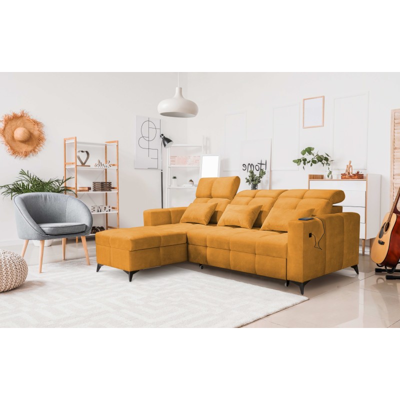 Luxus-Ecksofa Zeni mit Schlaffunktion in Samtstoff, Wave 5 | Ihr Ort für Komfort Luxus-Ecksofa Zeni mit Schlaffunktion in Samtstoff, Wave 5 | Ihr Ort für Komfort