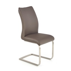 'OPAL / Brushed Metal / Grey Faux Leather'