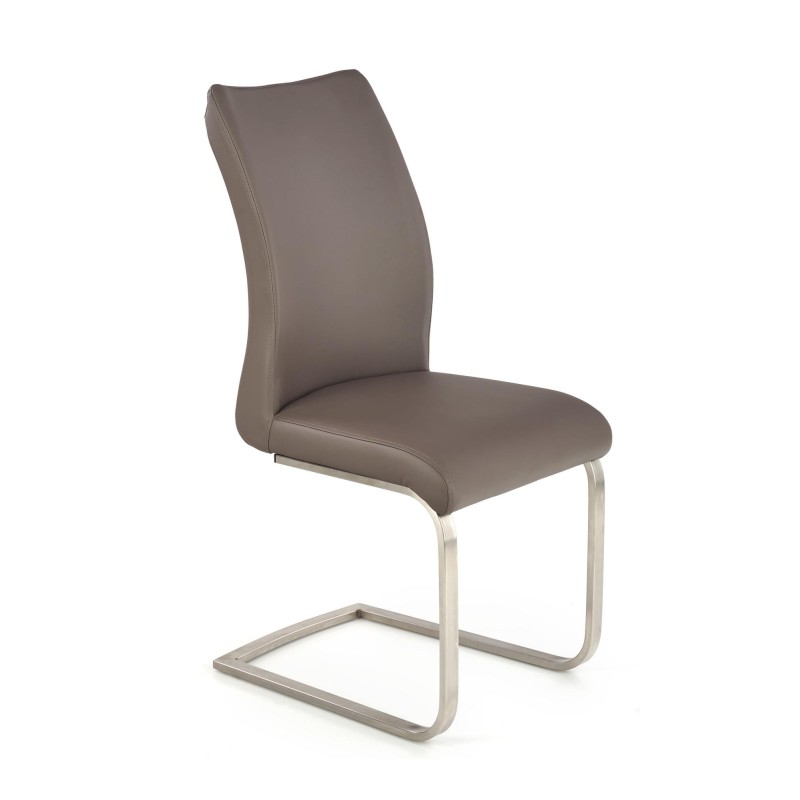 'OPAL / Brushed Metal / Grey Faux Leather'