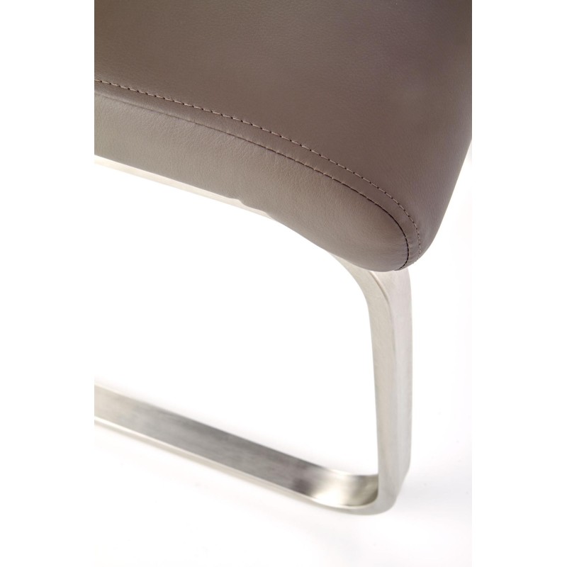 'OPAL / Brushed Metal / Grey Faux Leather' 'OPAL / Brushed Metal / Grey Faux Leather'