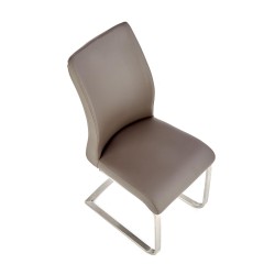 'OPAL / Brushed Metal / Grey Faux Leather' 'OPAL / Brushed Metal / Grey Faux Leather'