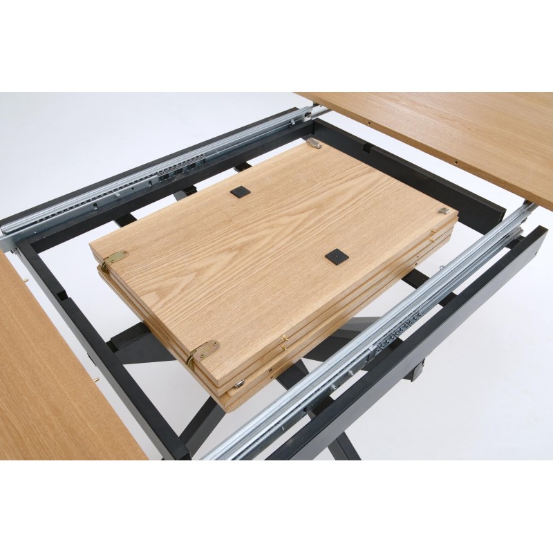 'ACORD Extendable Table, Natural / Black' 'ACORD Extendable Table, Natural / Black'
