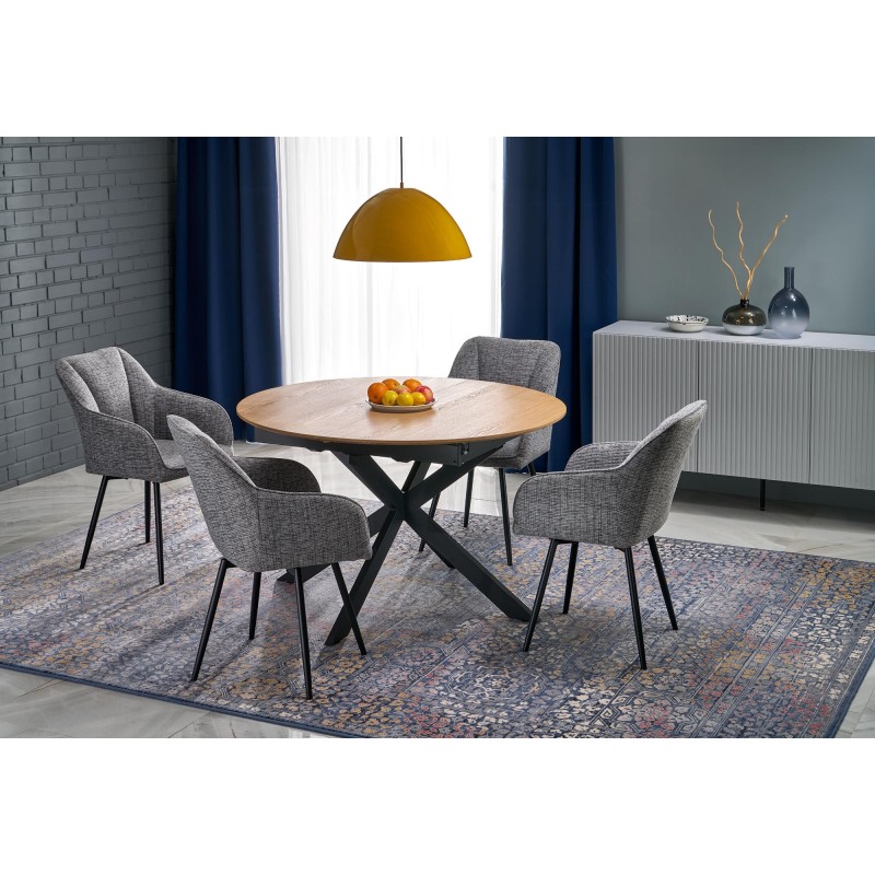 'ACORD Extendable Table, Natural / Black' 'ACORD Extendable Table, Natural / Black'