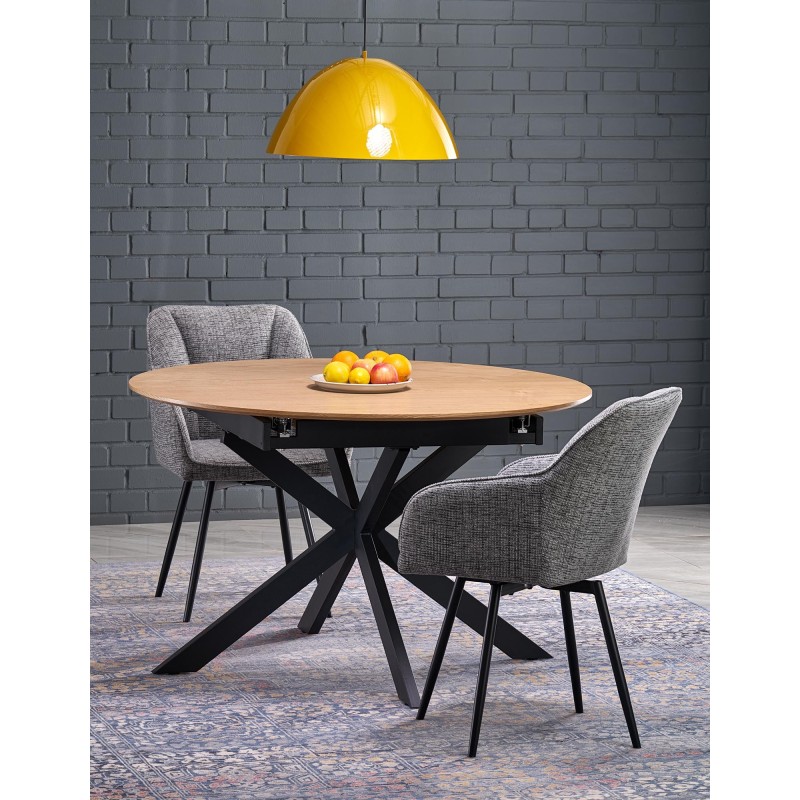 'ACORD Extendable Table, Natural / Black' 'ACORD Extendable Table, Natural / Black'