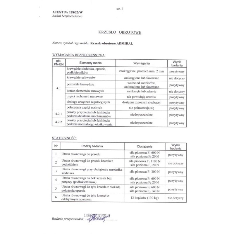 ADMIRAL fotel gabinetowy popielato / czarny ADMIRAL fotel gabinetowy popielato / czarny