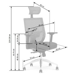 'ADMIRAL Office Chair in Ash Grey / Black' 'ADMIRAL Office Chair in Ash Grey / Black'