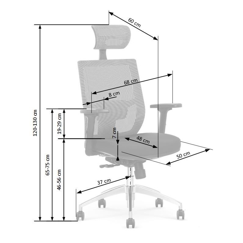 'ADMIRAL Office Chair in Ash Grey / Black' 'ADMIRAL Office Chair in Ash Grey / Black'