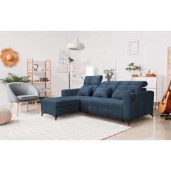 Luxus-Ecksofa Zeni mit Schlaffunktion in Samtstoff, Wave 14 | Ihr Ort für Komfort