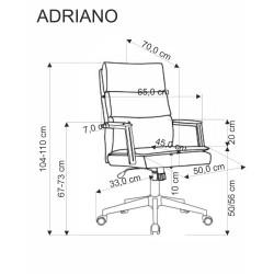 ADRIANO fotel obrotowy popielaty ADRIANO fotel obrotowy popielaty