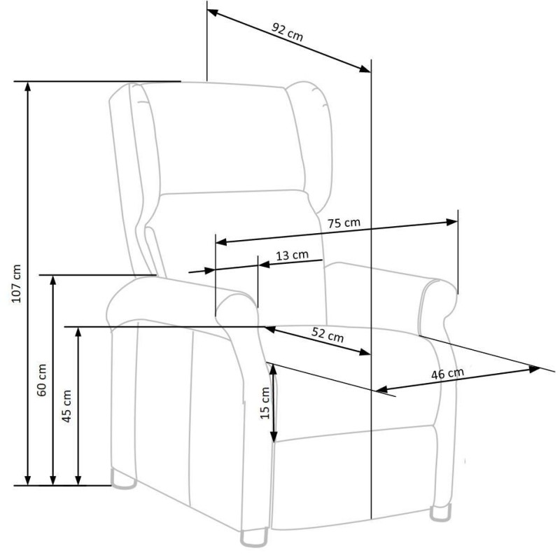 'AGUSTIN 2 Black Relaxation Armchair' 'AGUSTIN 2 Black Relaxation Armchair'