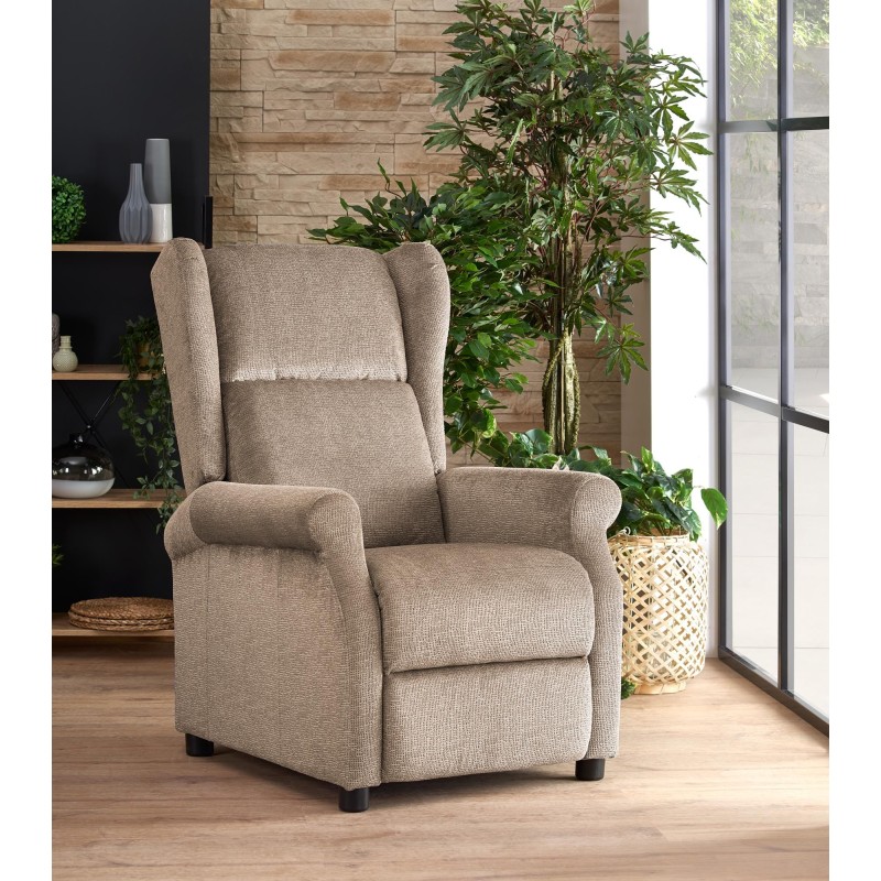 'AGUSTIN M Beige Reclining Armchair with Massage Function' 'AGUSTIN M Beige Reclining Armchair with Massage Function'