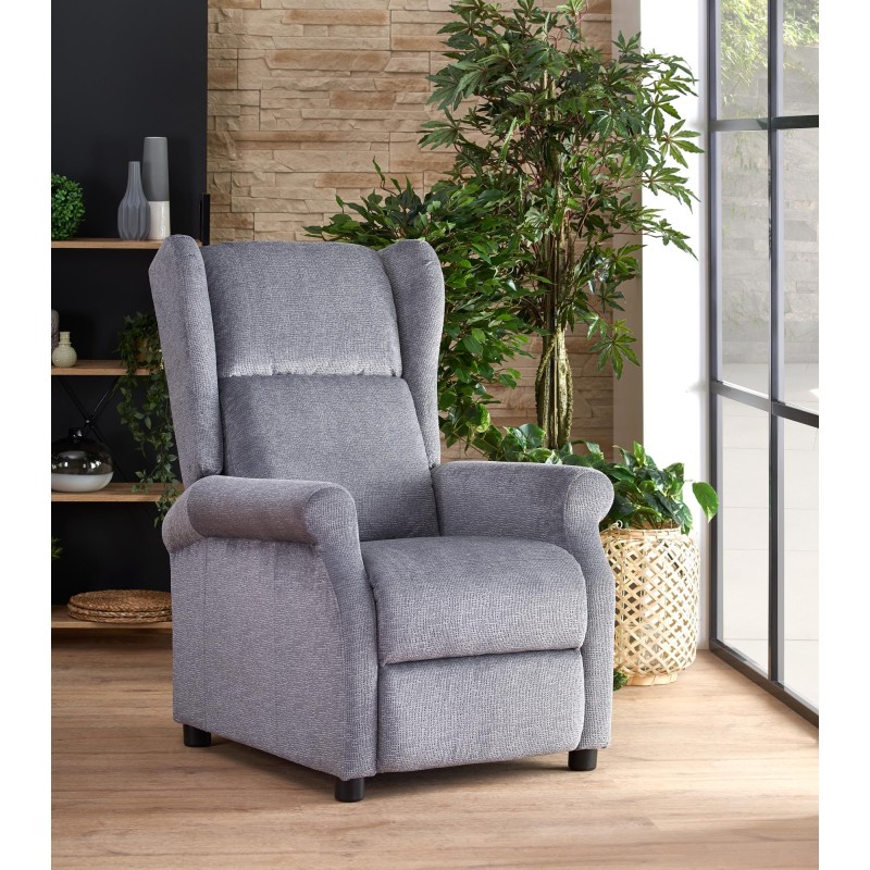 'AGUSTIN M Convertible Armchair with Massage Function in Ash Grey' 'AGUSTIN M Convertible Armchair with Massage Function in Ash Grey'