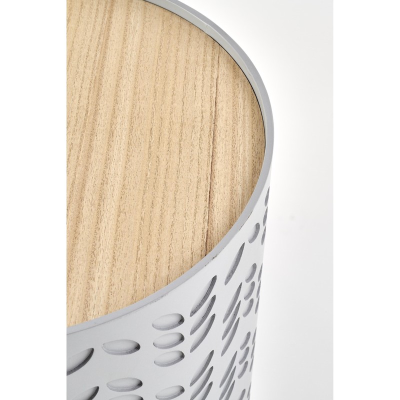 'ALBA Set of Two Benches with Storage in White / Ash' 'ALBA Set of Two Benches with Storage in White / Ash'