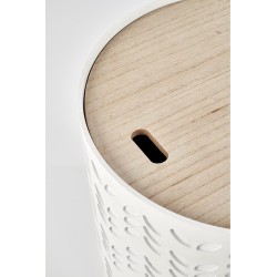 'ALBA Set of Two Benches with Storage in White / Ash' 'ALBA Set of Two Benches with Storage in White / Ash'