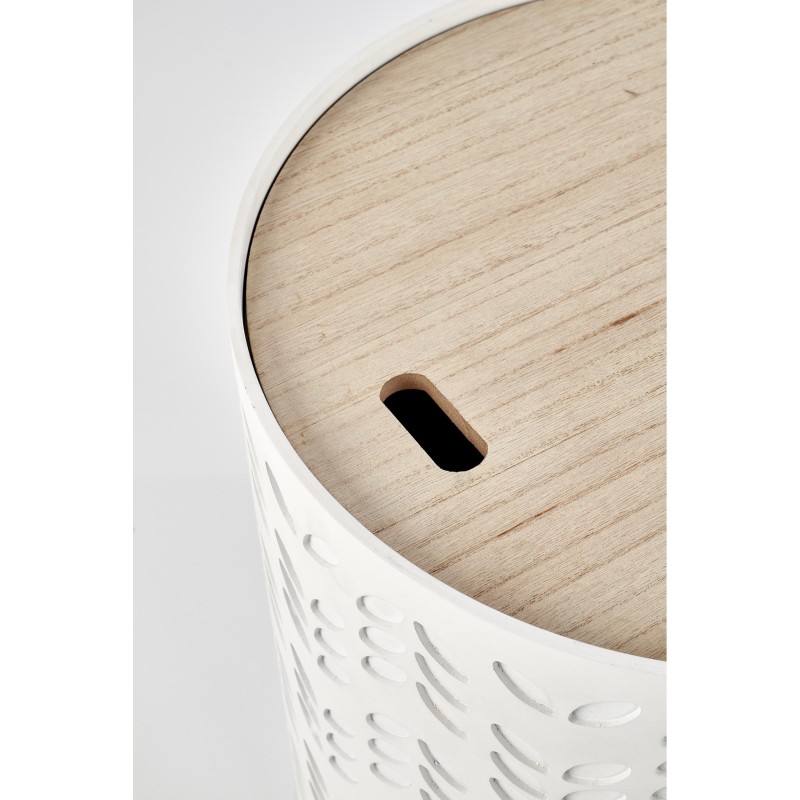 'ALBA Set of Two Benches with Storage in White / Ash' 'ALBA Set of Two Benches with Storage in White / Ash'