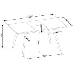 'ALBON Extendable Table in Sonoma Oak / Ash Grey' 'ALBON Extendable Table in Sonoma Oak / Ash Grey'