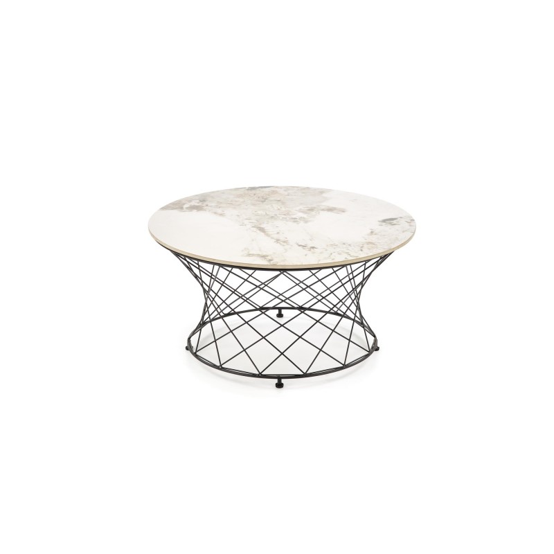 'ALESSIA Coffee Table, Beige Marble / Black' 'ALESSIA Coffee Table, Beige Marble / Black'