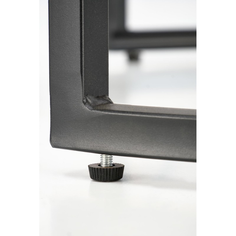 'ALEXANDRA Set of 2 Benches, Black Marble / Black' 'ALEXANDRA Set of 2 Benches, Black Marble / Black'