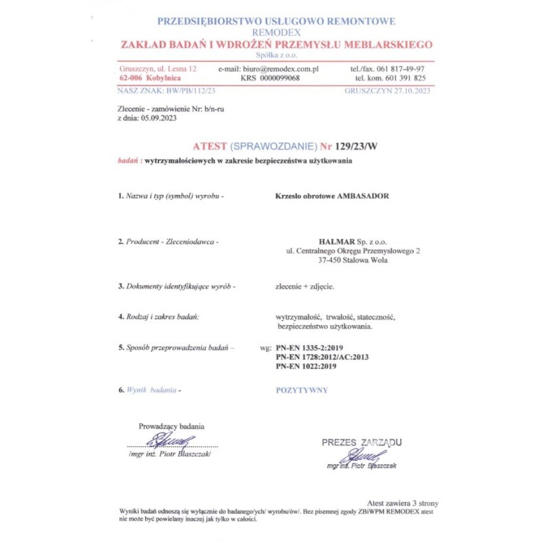 AMBASADOR fotel gabinetowy popielato / czarny AMBASADOR fotel gabinetowy popielato / czarny