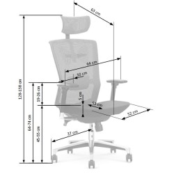 'AMBASSADOR Office Chair in Ash Grey / Black' 'AMBASSADOR Office Chair in Ash Grey / Black'