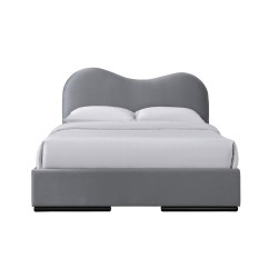 'AMBER 160 Bed with Drawers in Ash Velvet' 'AMBER 160 Bed with Drawers in Ash Velvet'