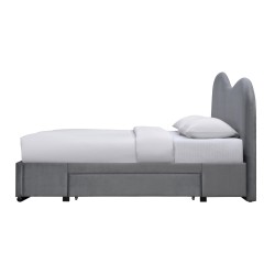 'AMBER 160 Bed with Drawers in Ash Velvet' 'AMBER 160 Bed with Drawers in Ash Velvet'