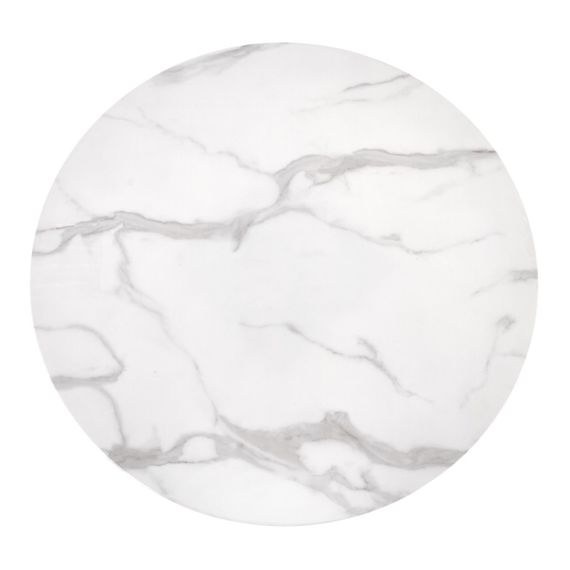 'AMBROSIO Round Table, Glass Top, Black Leg' 'AMBROSIO Round Table, Glass Top, Black Leg'
