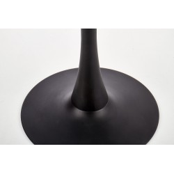 'AMBROSIO Round Table, Glass Top, Black Leg' 'AMBROSIO Round Table, Glass Top, Black Leg'