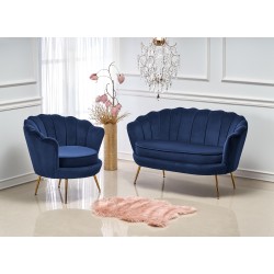 'AMORINITO XL Navy / Gold Relaxation Armchair' 'AMORINITO XL Navy / Gold Relaxation Armchair'