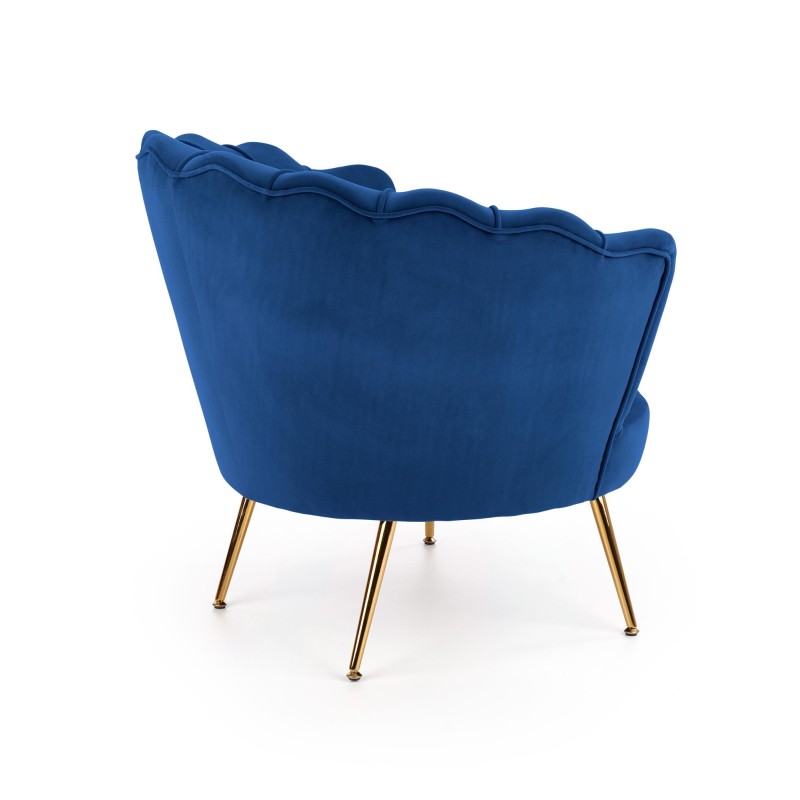 'AMORINITO Navy / Gold Relaxation Armchair' 'AMORINITO Navy / Gold Relaxation Armchair'