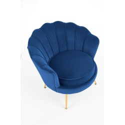 'AMORINITO Navy / Gold Relaxation Armchair' 'AMORINITO Navy / Gold Relaxation Armchair'
