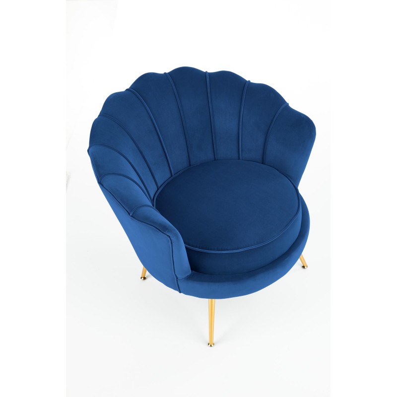 'AMORINITO Navy / Gold Relaxation Armchair' 'AMORINITO Navy / Gold Relaxation Armchair'