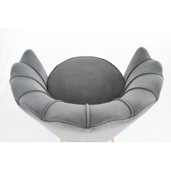 'AMORINITO Relaxation Armchair in Ash Grey / Gold' 'AMORINITO Relaxation Armchair in Ash Grey / Gold'