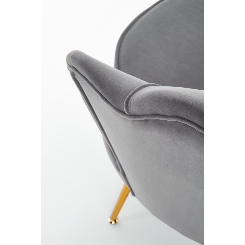 'AMORINITO Relaxation Armchair in Ash Grey / Gold' 'AMORINITO Relaxation Armchair in Ash Grey / Gold'