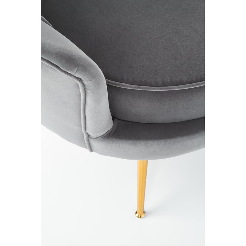 'AMORINITO Relaxation Armchair in Ash Grey / Gold' 'AMORINITO Relaxation Armchair in Ash Grey / Gold'