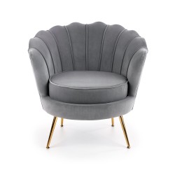 'AMORINITO Relaxation Armchair in Ash Grey / Gold' 'AMORINITO Relaxation Armchair in Ash Grey / Gold'