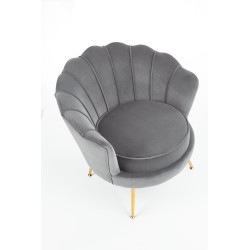 'AMORINITO Relaxation Armchair in Ash Grey / Gold' 'AMORINITO Relaxation Armchair in Ash Grey / Gold'