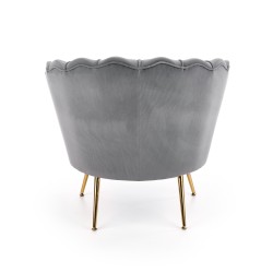 'AMORINITO Relaxation Armchair in Ash Grey / Gold' 'AMORINITO Relaxation Armchair in Ash Grey / Gold'