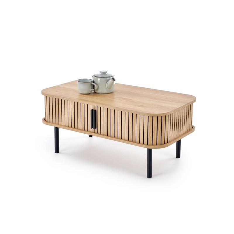 'ANGELINA Coffee Table, Natural / Black'