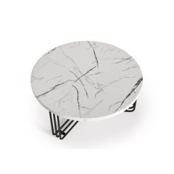 'ANTICA Coffee Table Top - White Marble, Frame - Black' 'ANTICA Coffee Table Top - White Marble, Frame - Black'