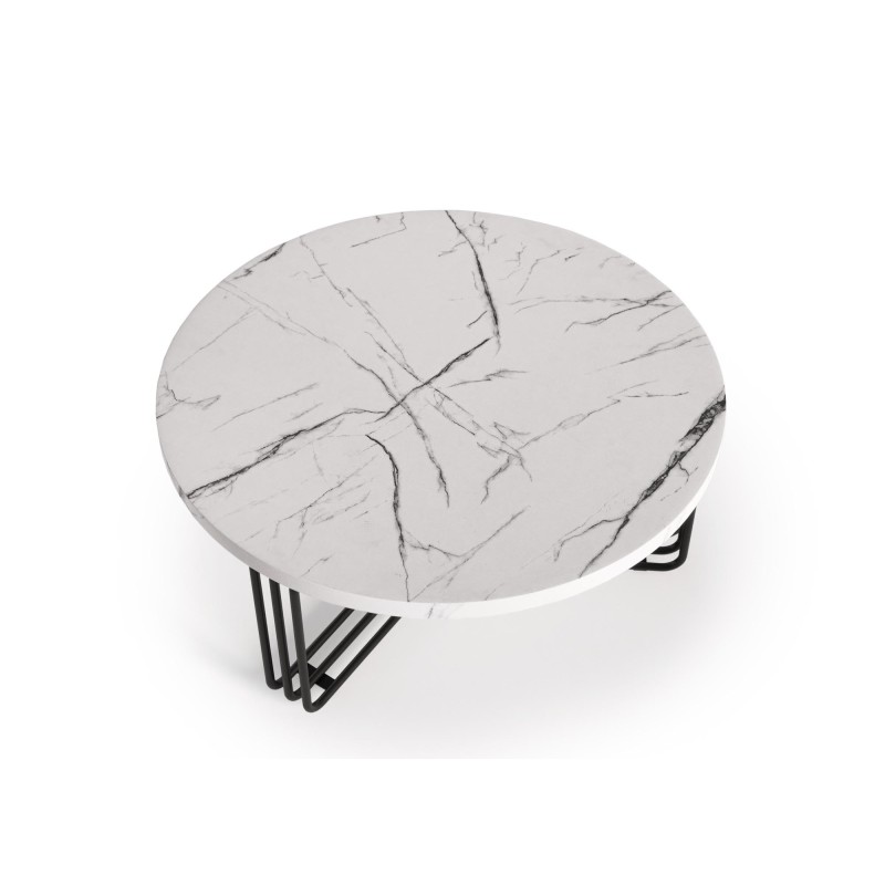 'ANTICA Coffee Table Top - White Marble, Frame - Black' 'ANTICA Coffee Table Top - White Marble, Frame - Black'