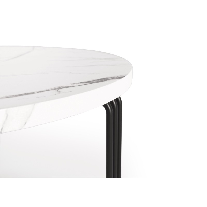 'ANTICA Coffee Table Top - White Marble, Frame - Black' 'ANTICA Coffee Table Top - White Marble, Frame - Black'