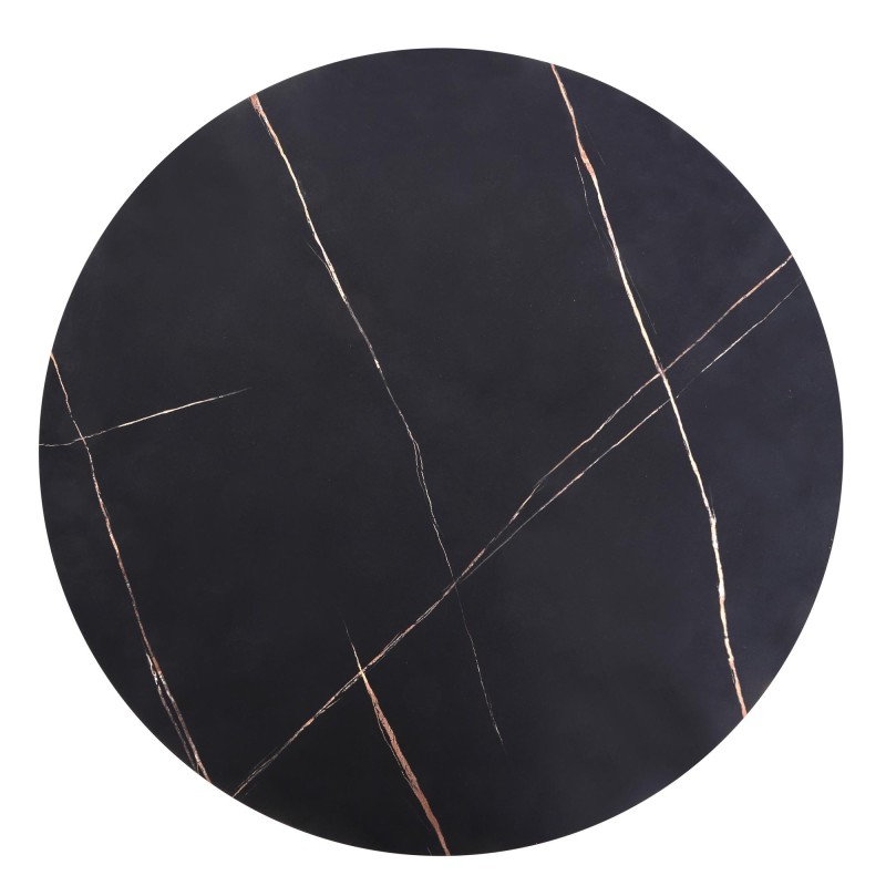 'ANTICA Coffee Table Top - Black Marble, Frame - Black' 'ANTICA Coffee Table Top - Black Marble, Frame - Black'