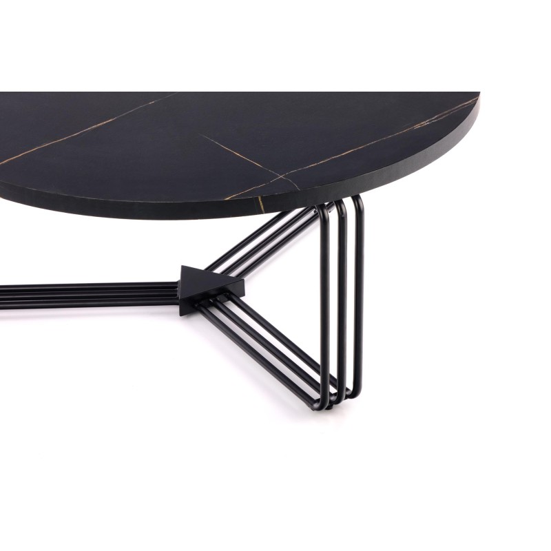 'ANTICA Coffee Table Top - Black Marble, Frame - Black' 'ANTICA Coffee Table Top - Black Marble, Frame - Black'