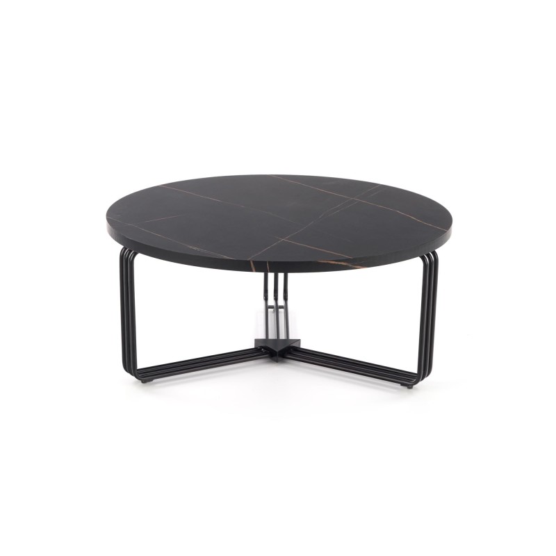 'ANTICA Coffee Table Top - Black Marble, Frame - Black' 'ANTICA Coffee Table Top - Black Marble, Frame - Black'