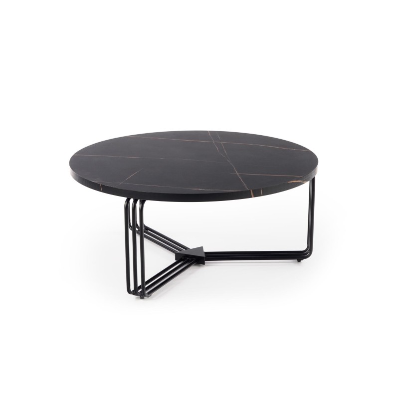 'ANTICA Coffee Table Top - Black Marble, Frame - Black' 'ANTICA Coffee Table Top - Black Marble, Frame - Black'
