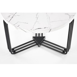 'ANTICA M Coffee Table Top - White Marble, Frame - Black' 'ANTICA M Coffee Table Top - White Marble, Frame - Black'
